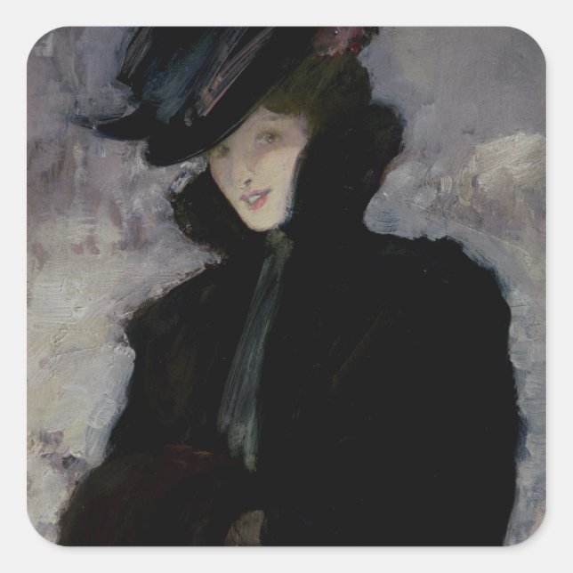 Adesivo Quadrado Casaco de Peles (Frente)