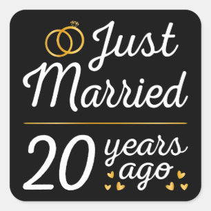 Adesivo Quadrado Casados a Apenas 20 Anos II