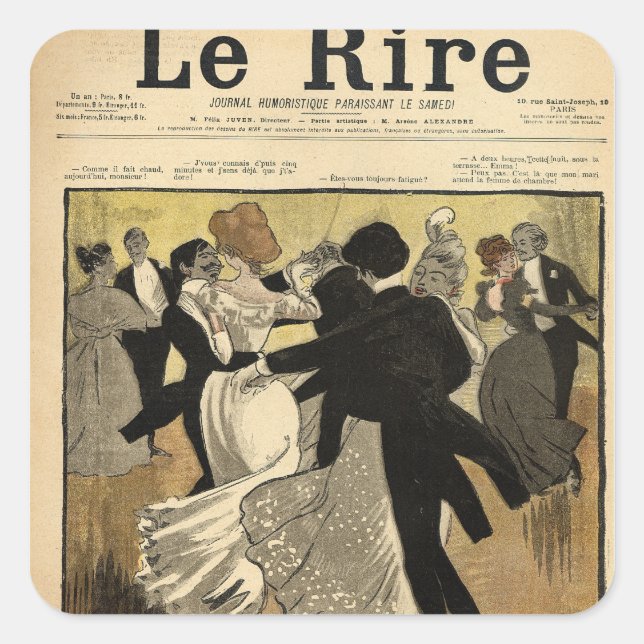 Adesivo Quadrado Casais dançantes (Frente)