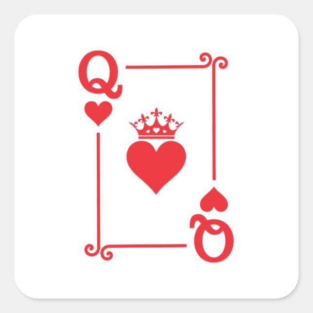 Adesivo Quadrado Casais de Combinação Figurino Rainha de Corações (Frente)