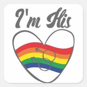 Adesivo Quadrado Casais gay correspondentes a LGBT Eu sou o Orgulho