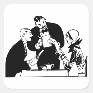 Adesivo Quadrado casal 1920 adora arte de namorando