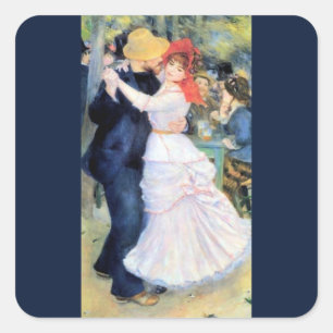 Adesivo Quadrado Casal de dança country homem mulher