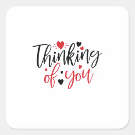 Adesivo Quadrado Casal Gift Pensando Em Você