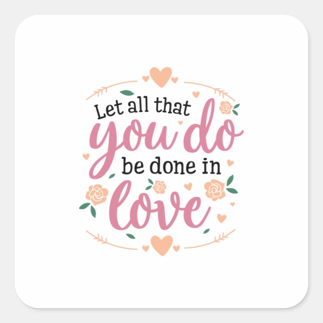 Adesivo Quadrado Casal Oferece Vamos Tudo o que você faz (Frente)