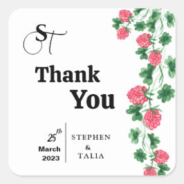 Adesivo Quadrado Casamento