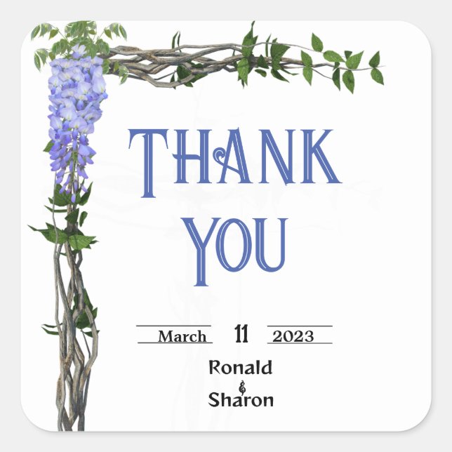 Adesivo Quadrado Casamento (Frente)