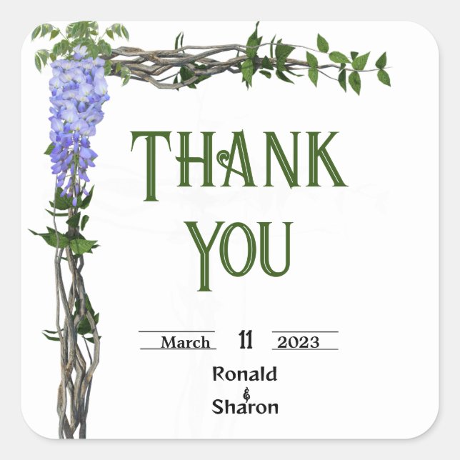 Adesivo Quadrado Casamento  (Frente)