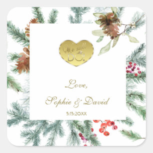 Adesivo Quadrado Casamento 50 de inverno Ainda fazemos