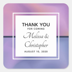 Adesivo Quadrado Casamento com Abstrato de Suplente e Rosa Moderno