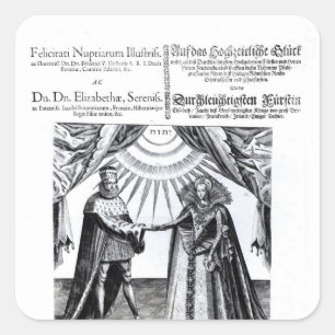 Adesivo Quadrado Casamento da Princesa Elizabeth
