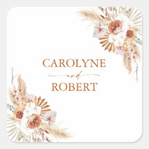 Casamento de Boheo Terracotta de Pampas Moderno