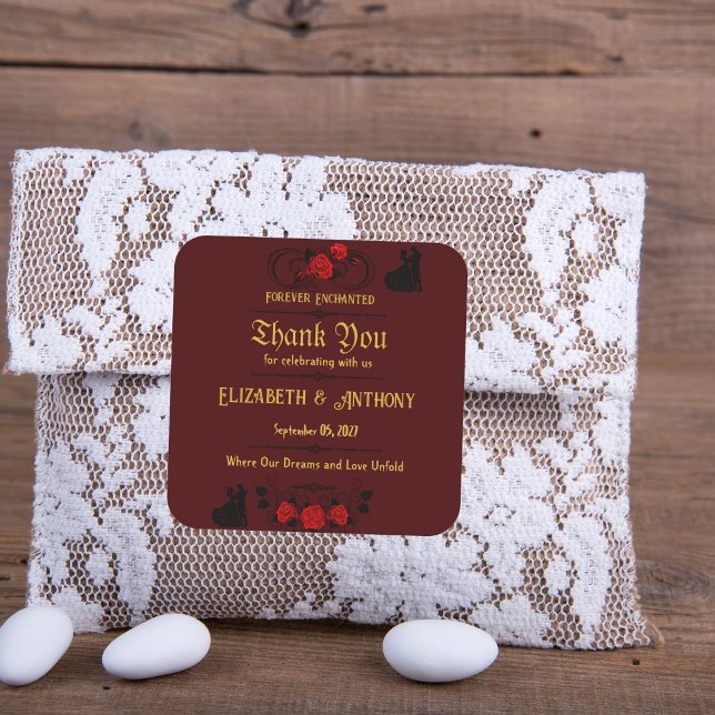 Adesivo Quadrado Casamento de Eternal Bond (Criador carregado)