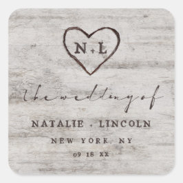 Adesivo Quadrado Casamento De Feiticeiros Rústicos De Berço