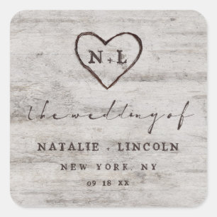 Adesivo Quadrado Casamento De Feiticeiros Rústicos De Berço