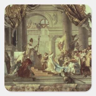 Adesivo Quadrado Casamento de Frederick Barbarossa do imperador