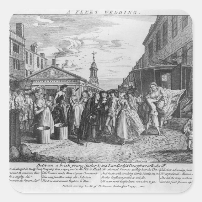 Adesivo Quadrado Casamento de Frota, 1747 (Frente)