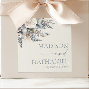 Adesivo Quadrado Casamento de Jardim de Flores Florais Rosa Branca 