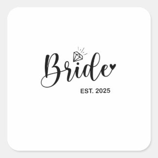 Adesivo Quadrado Casamento de lançamento do casamento da primavera 