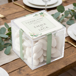 Adesivo Quadrado Casamento de nomes verdes cor-de-rosa macio