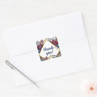 Adesivo Quadrado Casamento de Pena de Morte em Tonelada de Jewel