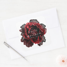 Adesivo Quadrado Casamento de peões góticos barrocos