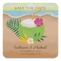 Casamento de Praia do Oceano Floral Tropical Water