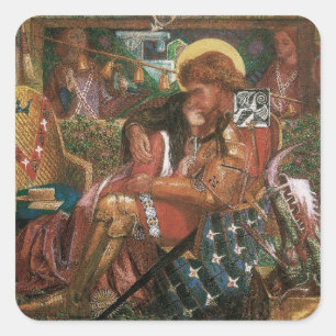 Adesivo Quadrado Casamento de São Jorge, Princesa Sabra por Rossett