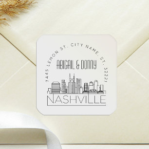 Adesivo Quadrado Casamento do destino de Nashville