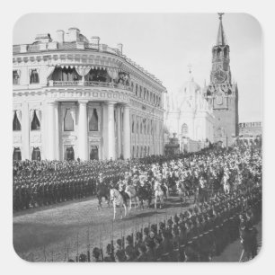 Adesivo Quadrado Casamento do Tsar Nicholas (1868-1918) a Alexandra