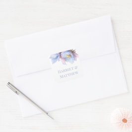 Adesivo Quadrado Casamento Floral Botânico Pastel Artístico