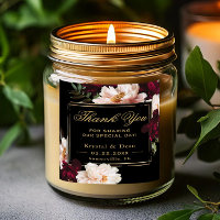 Casamento Floral Preto Escuro-Moody Burgundy