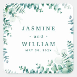 Adesivo Quadrado Casamento Fronteiriço da Praça Greeneryptus