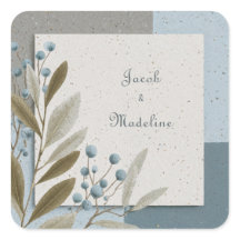 Casamento Geométrico Azul e Neutro