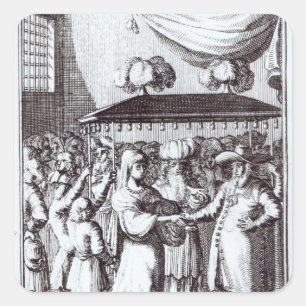 Adesivo Quadrado Casamento Judaico