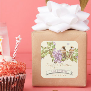 Adesivo Quadrado Casamento Lilac Roxo