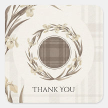 Casamento Moderno Mocha Munro Tartan & Iris