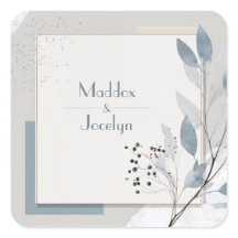 Casamento Neutro Geométrico Azul Moderno