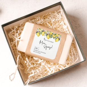 Adesivo Quadrado Casamento ou Chá de panela de limões com compressã