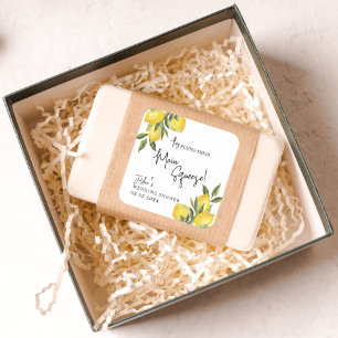 Adesivo Quadrado Casamento ou Chá de panela de limões com compressã