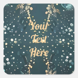 Adesivo Quadrado Casamento personalizado Confetti