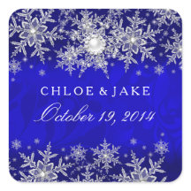 Casamento prateado com flocos de neve de cristal a