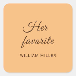 Adesivo Quadrado Casamento Simples por Monograma Elegante