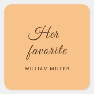 Adesivo Quadrado Casamento Simples por Monograma Elegante