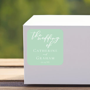 Adesivo Quadrado Casamento Verde de Casa de Casa de Casa Mola Perso