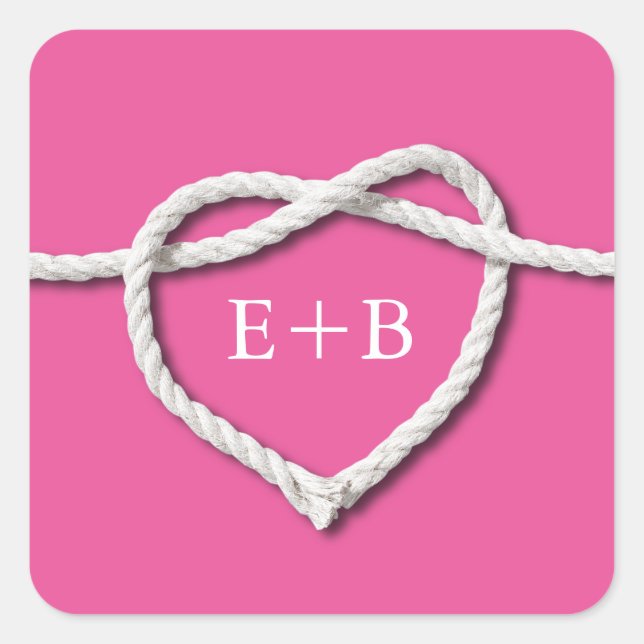 Adesivo Quadrado Casando Fuchsia Sticker (Frente)