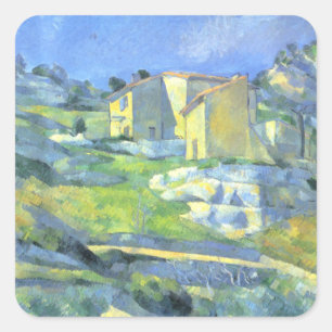Adesivo Quadrado Casas na Provença Paul Cezanne