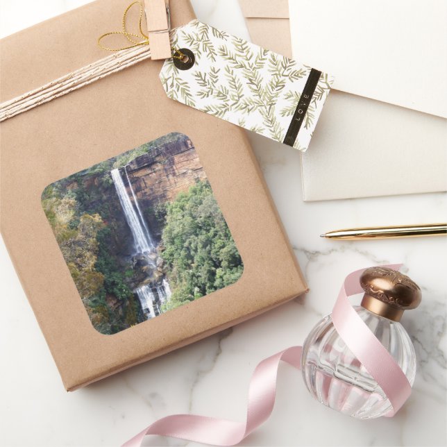 Adesivo Quadrado Cascata da Natureza em Fitzroy Falls (Presentear)