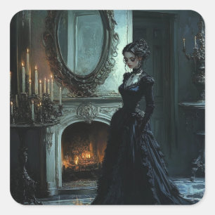 Adesivo Quadrado Cassandra Pensando