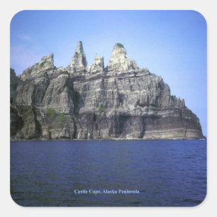 Adesivo Quadrado Castelo Cape na Península do Alasca